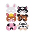 Henbrandt 24 STUKS | Mix Boerderij Dieren Maskers van Foam | Traktatie / Uitdeelcadeautjes | Mix soorten boerderij Dieren | Jongens & Meisjes  (24 stuks)