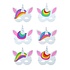 Henbrandt 24 STUKS | Mix Unicorn / Eenhoorn Maskers van Foam | Traktatie / Uitdeelcadeautjes | Mix kleuren Unicorn Maskers | Jongens & Meisjes  (24 stuks)