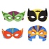 Henbrandt 24 STUKS | Mix Superhelden Maskers van Foam | Traktatie / Uitdeelcadeautjes | Mix Kleuren Superhelden Feest Maskers | Jongens  (24 stuks)