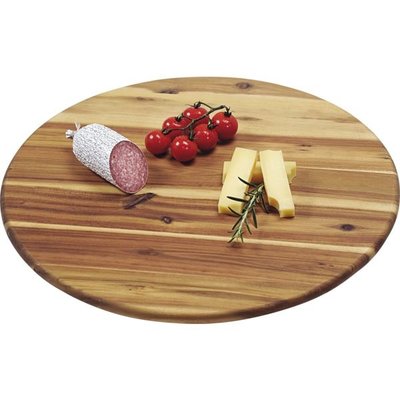 Kesper FSC Acacia Houten Draaiplaat / Draaiplateau | Diameter 40 Cm. | Roterende snijplank | Draaibare Plaat | Draaiende plank voor Kaas, Taart of andere Hapjes | Afm. 40 x 40 x 4 Cm.
