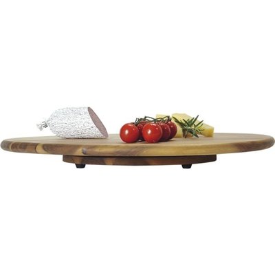 Kesper FSC Acacia Houten Draaiplaat / Draaiplateau | Diameter 40 Cm. | Roterende snijplank | Draaibare Plaat | Draaiende plank voor Kaas, Taart of andere Hapjes | Afm. 40 x 40 x 4 Cm.