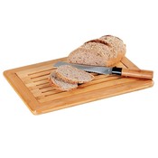 Kesper FSC® Bamboe Houten Broodsnijplank + Kruimelvanger | Broodplank hout met Brood Kruimel opvangbak | Brood snijplank met rooster | Snijplank voor brood | Afm. 42 x 28 x 2 Cm.