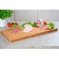 Kesper Groot FSC® Bamboe Buffet- / Serveerblad / Snijplank met verzonken handgrepen | Dienblad voor presentatie van eten |  Afm. 57 x 27 x 2,8 Cm. | Kleur: Bamboe