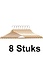 Kesper 8 STUKS Luxe FSC® houten kledinghangers | Stevige klerenhangers met antislip-broekstang | Klerenhanger | Kleerhanger | broekenstang | 44,5 Cm. Breed | PAK van 8 Stuks