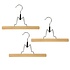 Kesper 3 STUKS Luxe FSC® houten Broekhangers / Rokhangers Stevige klerenhangers met klem | Klerenhanger | Kleerhanger | Broekenstang | Broek klem | Rok Klem | 25 Cm. Breed | PAK van 3 Stuks