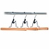 Kesper 3 STUKS Luxe FSC® houten Broekhangers / Rokhangers Stevige klerenhangers met klem | Klerenhanger | Kleerhanger | Broekenstang | Broek klem | Rok Klem | 25 Cm. Breed | PAK van 3 Stuks