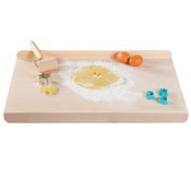 Kesper FSC® Houten Dubbelzijdige Aanrechtplank, te gebruiken als Bak plaat of als Deegrol plaat | Deeg Rollen op plaat | Deegplank | Deeg bord | Aanrecht snijplank | Plaat met hoek om deeg te rollen | Afm. 58 x 38 x 4 Cm.