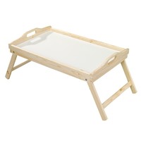 Kesper FSC® Houten Grenenhouten Bedtafel, Inklapbaar | Schoottafel | Bedtafeltje | Serveertafel | Tafeltje voor Ontbijt op Bed | Bed Dienblad | Afm. 50 x 30,5 x 23 Cm.