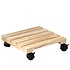 Kesper FSC® Houten VIERKANTE Plantentrolley | Plantenonderzetter van hout | Planten Trolley Vierkant | Bloempot houder op wielen | Plantroller met 4 zwenkwielen | Afm. 30 x 30 x 8 Cm.