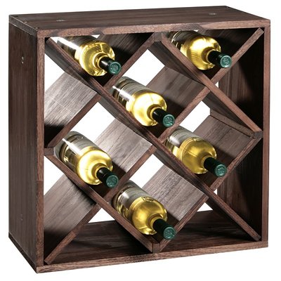 Kesper FSC® Houten Wijnflessen legbordsysteem voor 20 wijn flessen | Wijnrek | Flessenrek | Wijn rek | Materiaal: Grenen Hout | Afm. 50 x 50 x 25 Cm.