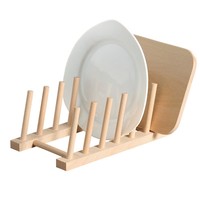 Kesper FSC® Houten Afdruiprek / Droogrek voor na het Afwassen van Borden | Afdruiprek | Afwasrek | Stijlvol en Uniek Bordenrek voor in de Keuken | Serviesrek | Afm. 25 x 8 x 14 Cm.