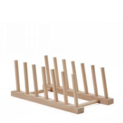 Kesper FSC® Houten Afdruiprek / Droogrek voor na het Afwassen van Borden | Afdruiprek | Afwasrek | Stijlvol en Uniek Bordenrek voor in de Keuken | Serviesrek | Afm. 25 x 8 x 14 Cm.