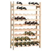 Kesper XXL Groot FSC® Grenenhouten Wijnrek voor 54 Wijn flessen | 9 Laags Stapelbaar Staand Houten Wijn Rek | Flessen Houder | Wijnrek voor 54 flessen | Afm. 120 x 63 x 27 Cm.