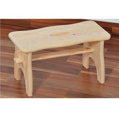 Kesper FSC® Dennenhouten Voetenbank |  Opstapkruk | Opstapje | Houten krukje | Kinderkruk | Voeten bank | Afm. 38,5 x 19 x 21 Cm.