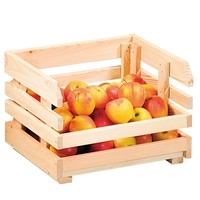 Kesper FSC® Houten Aardappel/ Fruit Opslag Krat van Dennenhout | Stapelbaar Opslag Box / Kratten | Krat om Aardappels of Fruit in op te bergen | Afm. 37 x 30 x 26 cm