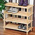 Kesper FSC® Dennenhouten Schoenenrek - 4 Verdiepingen - 8 Paar Schoenen - Schoenenkast - Schoenen Rek - Afm. 54 x 26 x 52 Cm