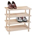 Kesper FSC® Dennenhouten Schoenenrek - 4 Verdiepingen - 8 Paar Schoenen - Schoenenkast - Schoenen Rek - Afm. 54 x 26 x 52 Cm