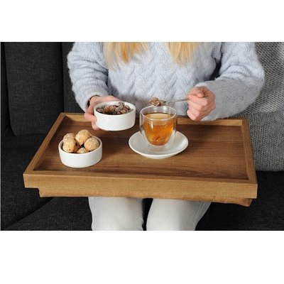 Kesper FSC® MDF Comfortabel Schoot Dienblad met Kussen | Knie Dienblad Kussen | Schoottafel | Schootdienblad | Knie Laptoptafel | Dienbladkussen |  Afm. 50 x 32 x 7.5 Cm.