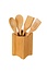 Kesper FSC® Bamboe 5-delige Houten Keukenset | Houten Keukengerei inclusief Vierkante Houder | Spatel, Pollepel etc. | Afm. 11 x 11 x 18 Cm. (5 Delig)