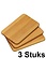 Kesper 3 STUKS FSC® Beuken Houten Ontbijtborden / Snijplanken SET | Ontbijtplankje / Serveerplank | Snij Planken Set | Afm. 23 x 15 x 1 Cm. |  SET van 3 STUKS