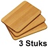 Kesper 3 STUKS FSC® Beuken Houten Ontbijtborden / Snijplanken SET | Ontbijtplankje / Serveerplank | Snij Planken Set | Afm. 23 x 15 x 1 Cm. |  SET van 3 STUKS