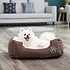 Songmics | Comfortabele Hondenmand met Omkeerbaar Kussen voor Zomer en Wintergebruik | Honden Mand / Puppykussen voor Hond of Kat | Oxford-doek | Afm. 60 x 48 x 15 cm | Kleur: Bruin / Beige