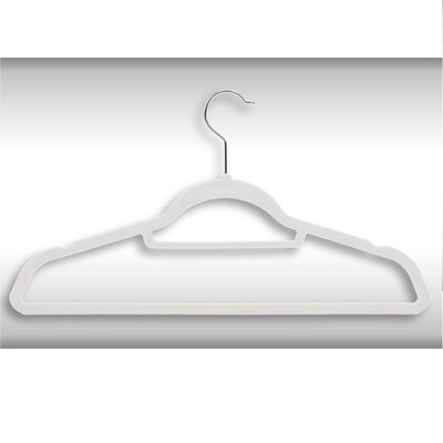 Kesper 6 STUKS Klerenhangers | Gemaakt van plastic met Broekspijp houder, 45 cm breed | Met Antislip | Broeklat | Kunststof klerenhanger | Kleur: BEIGE | PAK VAN 6 STUKS