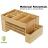 Decopatent Bamboe bureau organizer met pennenbakje en brievenbakje – Bamboe hout, groot formaat - Decopatent