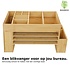 Decopatent Bamboe bureau organizer met pennenbakje en brievenbakje – Bamboe hout, groot formaat - Decopatent