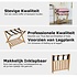 Decopatent Inklapbaar bagagerek van bamboe – Luxe uitvoering met extra plankje - Stevige kofferstandaard van hout voor koffer – Kofferrek - Professionele kwaliteit van Decopatent - Natural