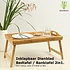 Decopatent Luxe dienblad met uitklapbare pootjes – Bamboe hout – Ontbijt op bed tafelfje / beddienblad / Laptoptafel - Inklapbaar met poten - Decopatent
