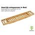 Decopatent Bamboe badrekje voor over bad – 70 cm lang – Badplank / badbrug geschikt voor telefoon – Basic bad tafeltje van hout - Decopatent