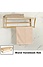 Decopatent Bamboe wandplank en handdoekenrek voor in de badkamer – Hangend houten wandrek / handdoekenhouder – Badkamer rek voor handdoeken - Decopatent