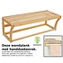 Decopatent Bamboe wandplank en handdoekenrek voor in de badkamer – Hangend houten wandrek / handdoekenhouder – Badkamer rek voor handdoeken - Decopatent