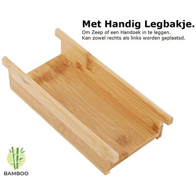 Decopatent Verstelbaar bamboe badrekje voor over bad – 75 tot 110 cm lang – Badplank / badbrug geschikt voor telefoon, tablet, boek – Bad tafeltje van hout - Decopatent