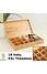 Decopatent Luxe grote theedoos van bamboe hout – 18 vaks theekist voor thee - Decopatent