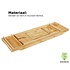Decopatent 2-in-1 verstelbaar bamboe badrekje / ontbijt op bed dienblad - Voor bed en bad – 75 tot 110,5 cm lang – Badplank / badbrug geschikt voor telefoon, tablet, boek – Bad tafeltje van hout met pootjes - Decopatent