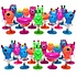 Decopatent 24 STUKS | Jump Up Monsters | Mix Gekleurde Omhoog Springende Monsters | Leuke Traktatie / Uitdeelcadeautjes voor jongens en Meisjes