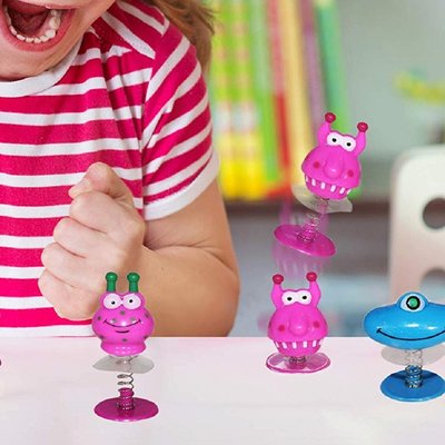 Decopatent 24 STUKS | Jump Up Monsters | Mix Gekleurde Omhoog Springende Monsters | Leuke Traktatie / Uitdeelcadeautjes voor jongens en Meisjes