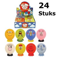 Henbrandt 24 STUKS MIX Dieren Ballon Hoofden | Maak je eigen Dieren Ballon Hoofd | Uitdeelcadeautjes / Traktatie voor Jongens en Meisjes