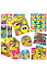 Henbrandt 10 STUKS | KANT-EN-KLARE Gevulde SMILEY Traktatiedozen INCLUSIEF Uitdeel Kado's. Bestaande uit: Uitdeelbox, Krijtjes, Notitieblok, Flipperspel, Puzzel, Stickervel en Bellenblaas | Jongens & Meisjes | Tractatiedozen voor Verjaardagen en Kinderfeestjes