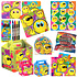 Henbrandt 10 STUKS | KANT-EN-KLARE Gevulde SMILEY Traktatiedozen INCLUSIEF Uitdeel Kado's. Bestaande uit: Uitdeelbox, Krijtjes, Notitieblok, Flipperspel, Puzzel, Stickervel en Bellenblaas | Jongens & Meisjes | Tractatiedozen voor Verjaardagen en Kinderfeestjes