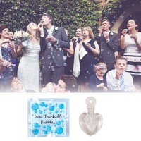 Huismerk 48 STUKS | Bruiloft / Trouwerij Bellenblaas in hart vorm  | Huwelijk mini Bellenblaas | Bellenblaas voor Bruiloft & Wedding