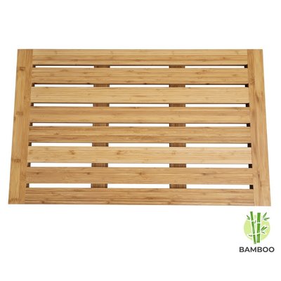 Decopatent Bamboe badmat voor douche of bad - Houten douchemat / badkamermat / saunamat - Decopatent®