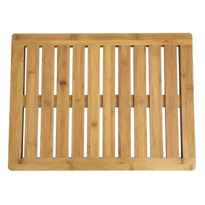 Decopatent Grote bamboe badmat voor douche of bad - Houten douchemat / badkamermat / saunamat - Decopatent®