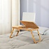 Decopatent Laptoptafel voor op bed van bamboe hout - Hoogte verstelbaar, kantelbaar & Inklapbaar - Bedtafel voor laptop, boek, tablet - Ontbijt op bed tafel - Decopatent®