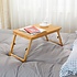 Decopatent Laptoptafel voor op bed van bamboe hout - Hoogte verstelbaar, kantelbaar & Inklapbaar - Bedtafel voor laptop, boek, tablet - Ontbijt op bed tafel - Decopatent®