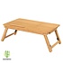 Decopatent Laptoptafel voor op bed van bamboe hout - Hoogte verstelbaar, kantelbaar & Inklapbaar - Bedtafel voor laptop, boek, tablet - Ontbijt op bed tafel - Decopatent®
