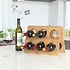 Decopatent Design wijnrek van bamboe hout voor 6 flessen wijn - Chique wijnflessenrek / flessenrek - Decopatent®