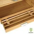 Decopatent Broodtrommel van bamboe hout met Schuifdeksel - Houten brooddoos / brood trommel met schuifdeksel en geïntegreerde brood snijplank - Decopatent®